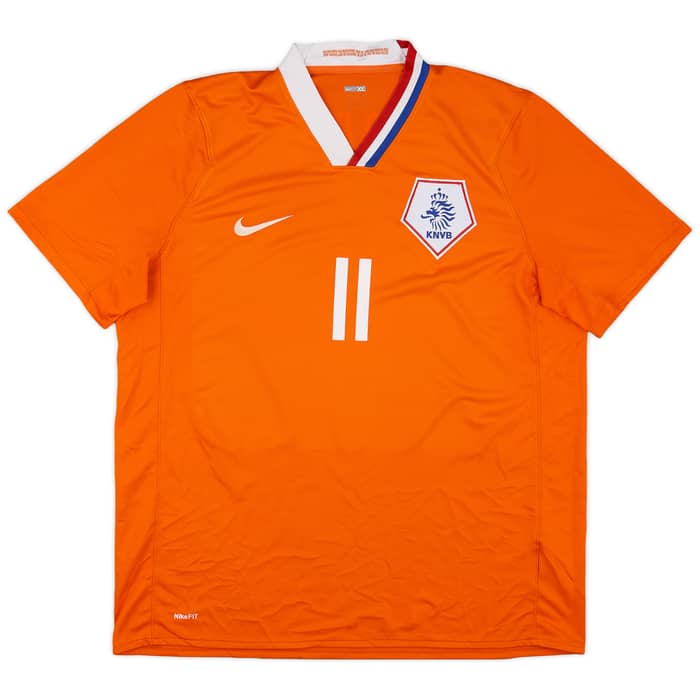 2008-10 Netherlands Home Shirt Robben #11 - 7/10 - (XL)