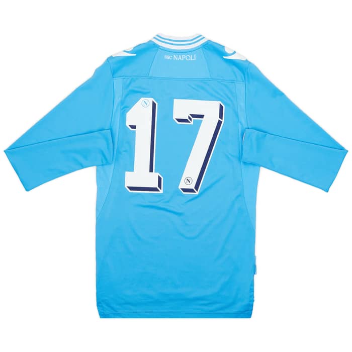 2012-13 Napoli Player Issue Home L/S Shirt - 3/10 - (M)
