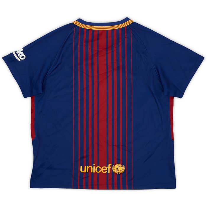2017-18 Barcelona Home Shirt - 8/10 - (7-8 Years)