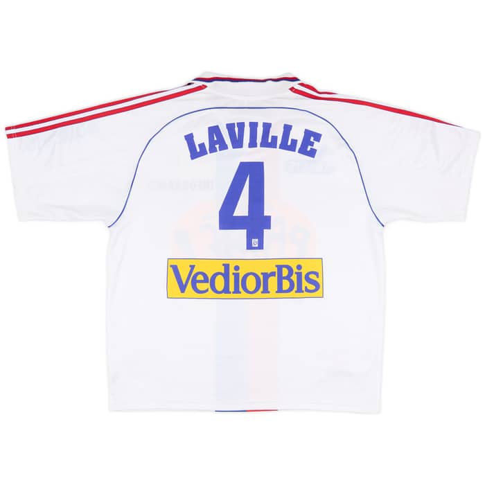 1999-00 Lyon Player Issue Home Shirt Laville #4 - 6/10 - (XL)