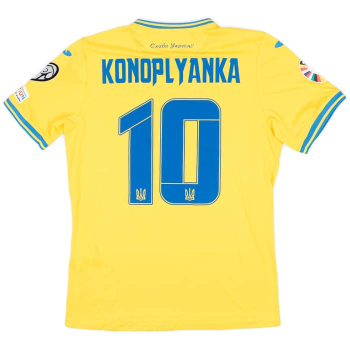 2023 Ukraine Match Issue Home Shirt Konoplyanka #10 (v England)