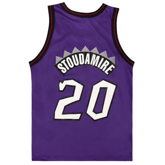 1995-97 Toronto Raptors Stoudamire #20 Champion Jersey (Away) M