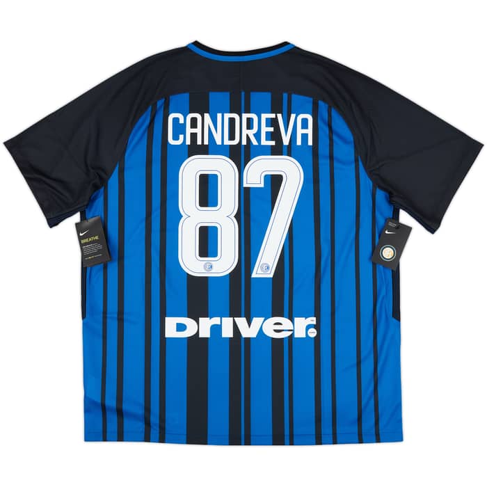 2017-18 Inter Milan Home Shirt Candreva #87 (XXL)