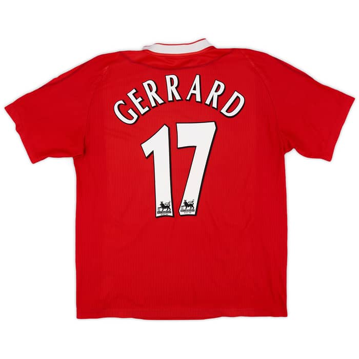 2002-04 Liverpool Home Shirt Gerrard #17 - 7/10 - (XL)