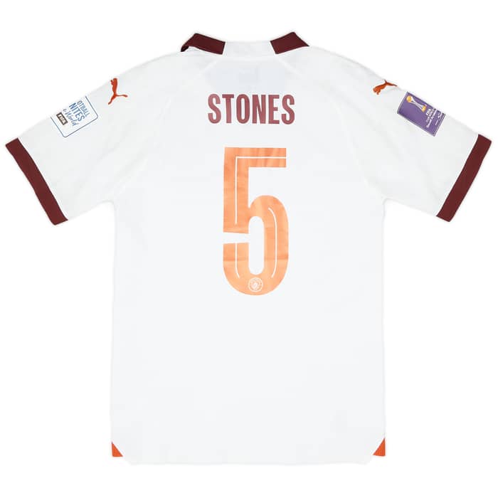 2023-24 Manchester City Match Issue Club World Cup Away Shirt Stones #5