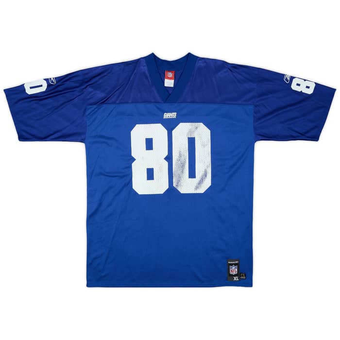 2004 New York Giants Shockey #80 Reebok Replica Home Jersey - 5/10 - (XL)