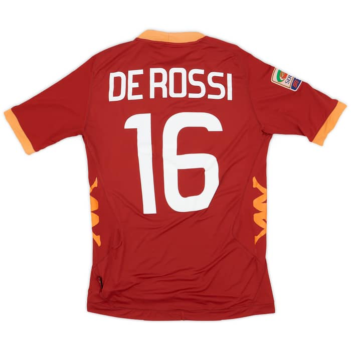 2011-12 Roma Home Shirt De Rossi #16 - 7/10 - (M)