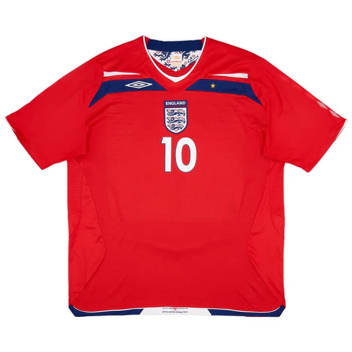 2008-10 England Away Shirt Rooney #10 - 9/10 - (XXL)