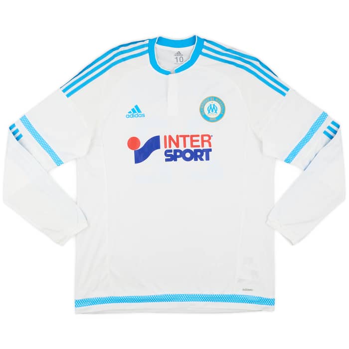 2015-16 Olympique Marseille Player Issue Home L/S Shirt Batshuayi #22 - 8/10 - (XL)