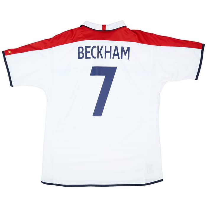 2003-05 England Home Shirt Beckham #7 - 6/10 - (XL)