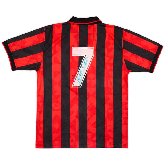 1994-95 AC Milan Signed Home Shirt #7 - 9/10 - (XL)