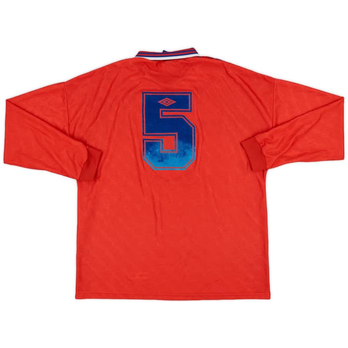 1990s Umbro Template L/S Shirt (Casement United) #5 - 8/10 - (XL)