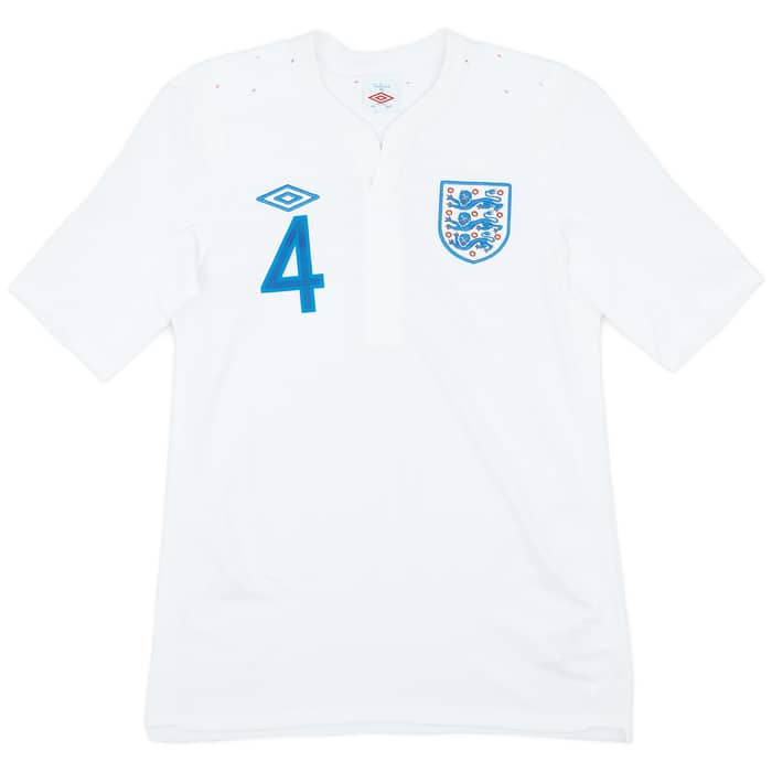 2010-11 England Home Shirt Gerrard #4 - 7/10 - (S)