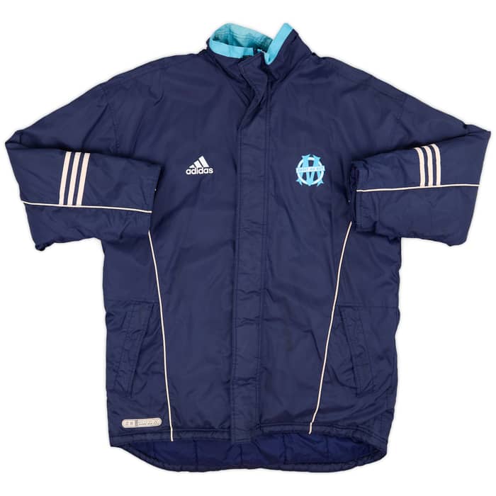 2000-01 Olympique Marseille adidas Padded Bench Coat - 7/10 - (L/XL)