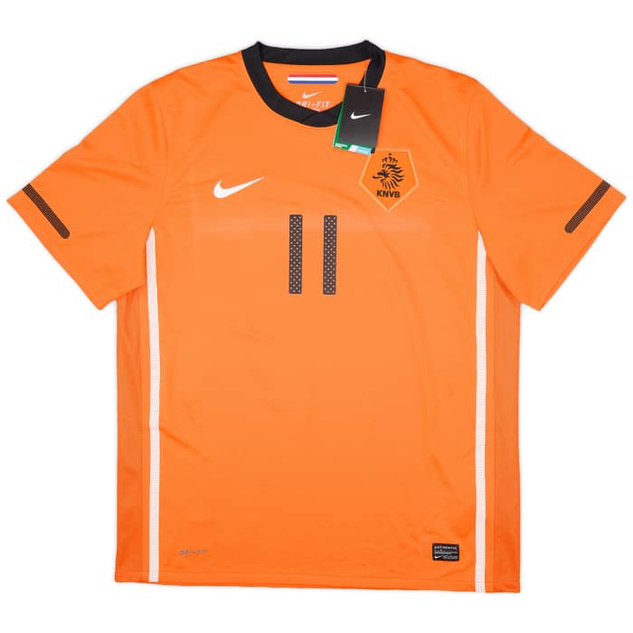 2010-11 Netherlands Home Shirt Robben #11 (L)