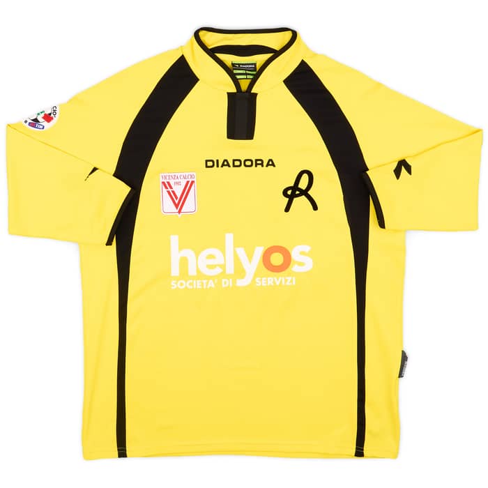 2008-09 Vicenza Match Issue GK Shirt Fortin #14