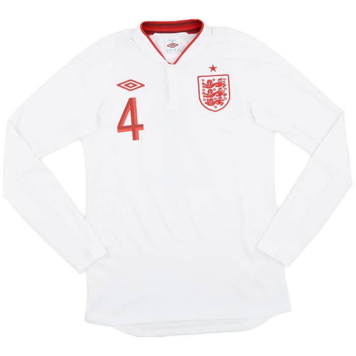 2012-13 England Home L/S Shirt Gerrard #4 - 9/10 - (S)