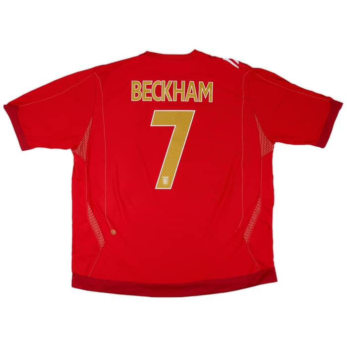 2006-08 England Away Shirt Beckham #7 - 8/10 - (3XL)