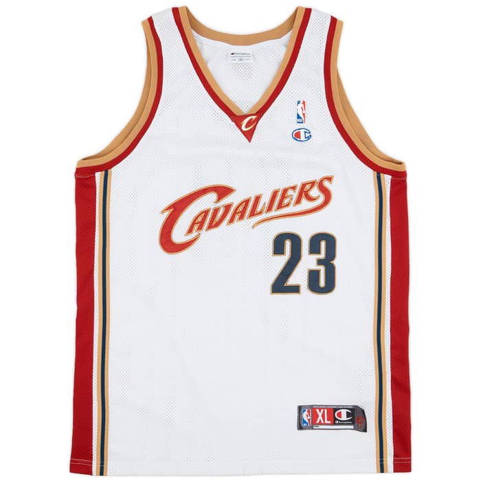 2003-10 Cleveland Cavaliers James #23 Champion Authentic Home Jersey - 5/10 - (XL)