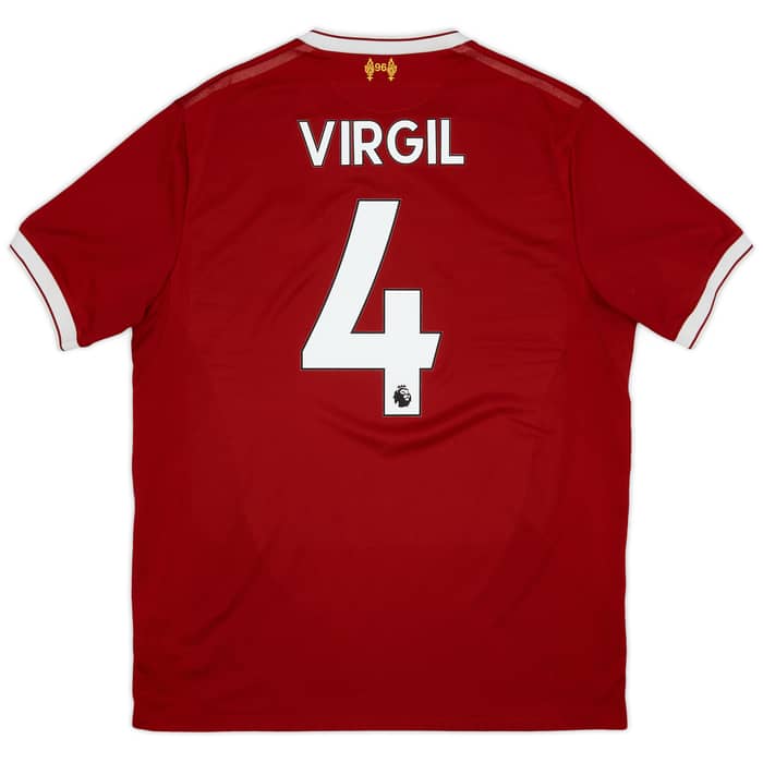 2017-18 Liverpool 125 Years Home Shirt Virgil #4 - 6/10 - (M)