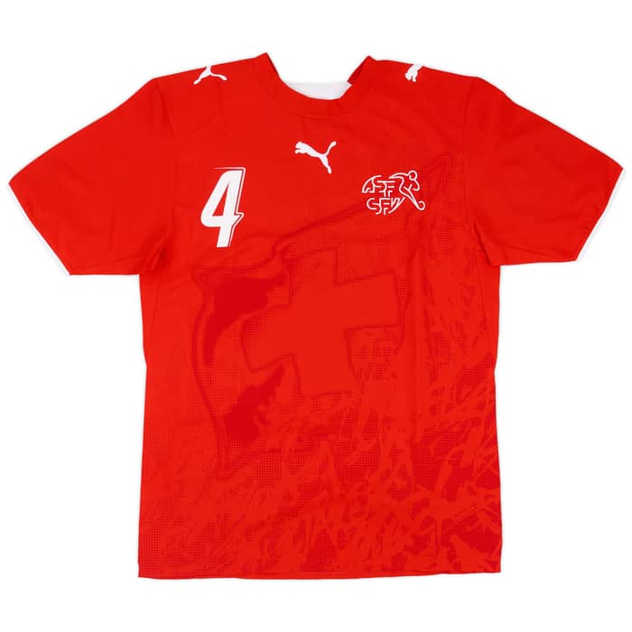 2006-08 Switzerland Home Shirt Senderos #4 - 9/10 - (S)