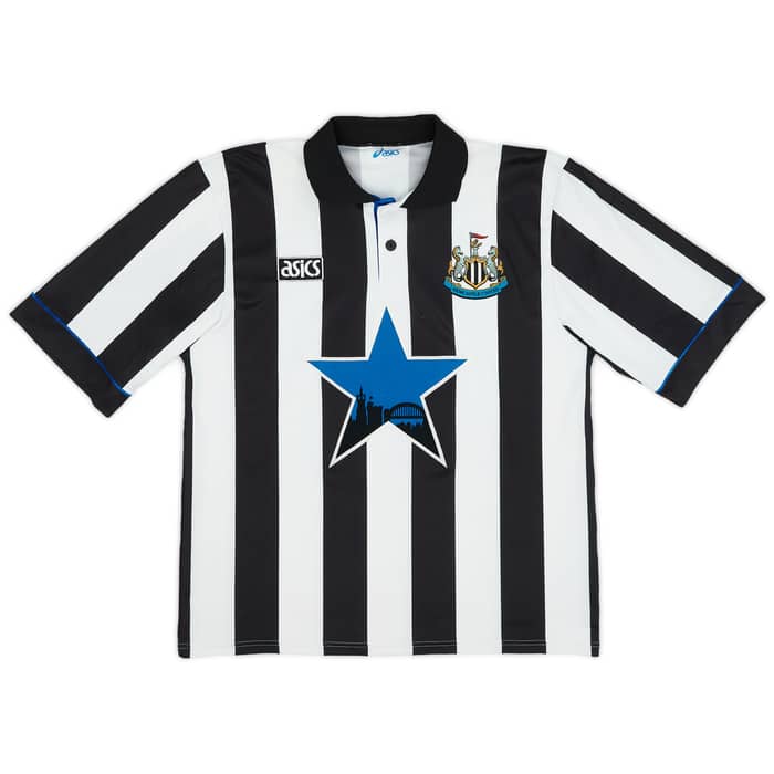 1993-95 Newcastle Home Shirt Cole #9 - 8/10 - (L)