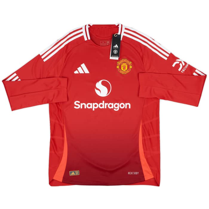 2024-25 Manchester United Authentic Home L/S Shirt Amad #16