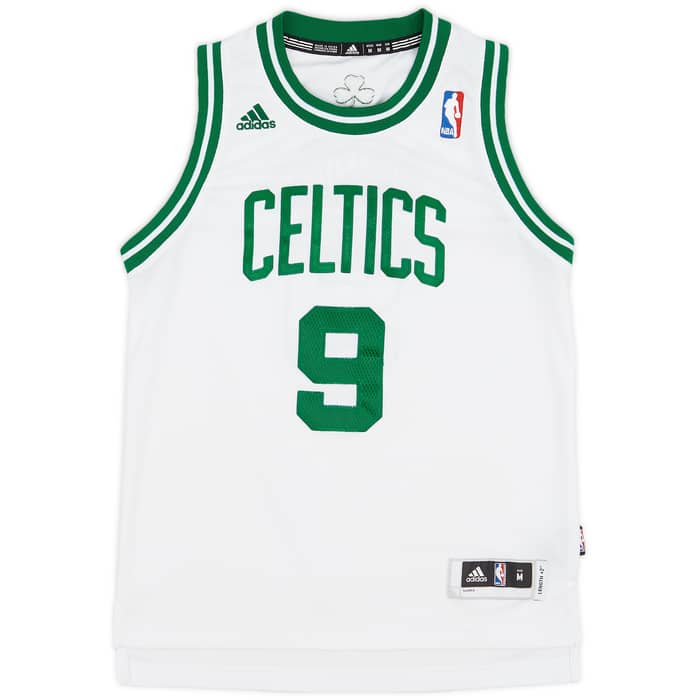 2010-14 Boston Celtics Rondo #9 adidas Swingman Home Jersey - 8/10 - (M.Boys)