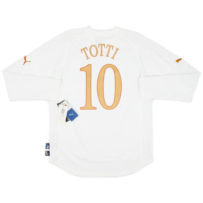 2004-06 Italy Away L/S Shirt Totti #10 (XL)