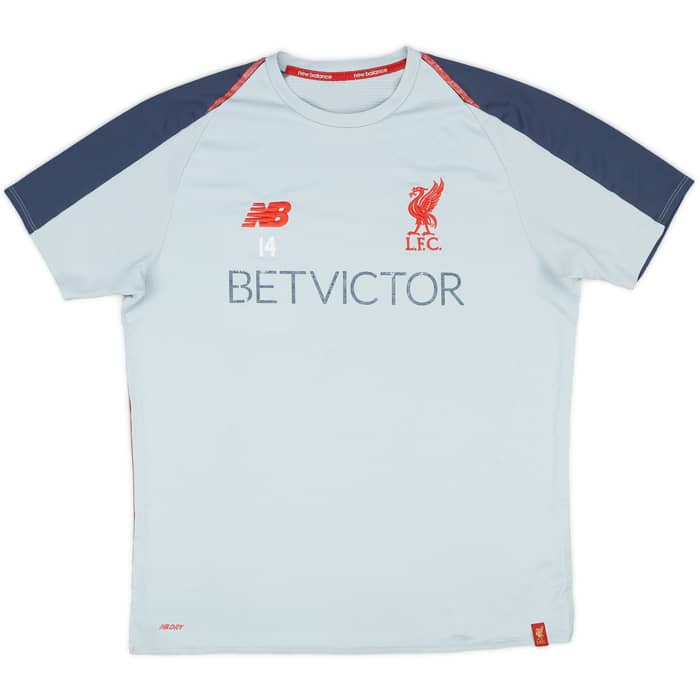 2017-18 Liverpool Player Issue New Balance Training Shirt #14 - 5/10 - (L)
