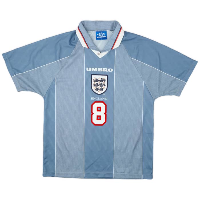 1996-97 England Away Shirt Gascoigne #8 - 6/10 - (M)