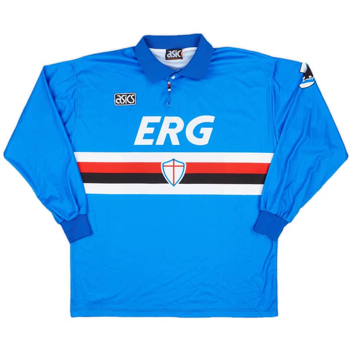 1992-93 Sampdoria Match Worn Home L/S Shirt #11 (Bonetti)