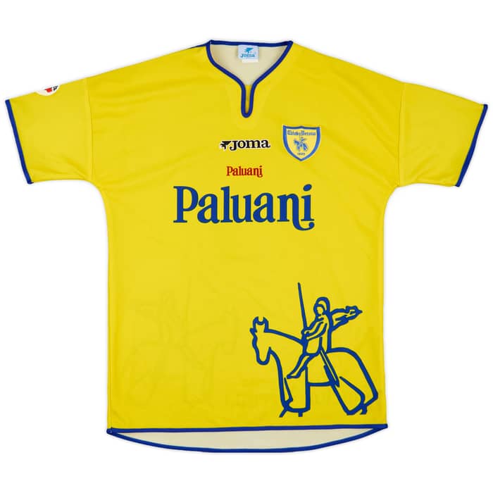 2001-02 Chievo Verona Match Worn Home Shirt Corini #5
