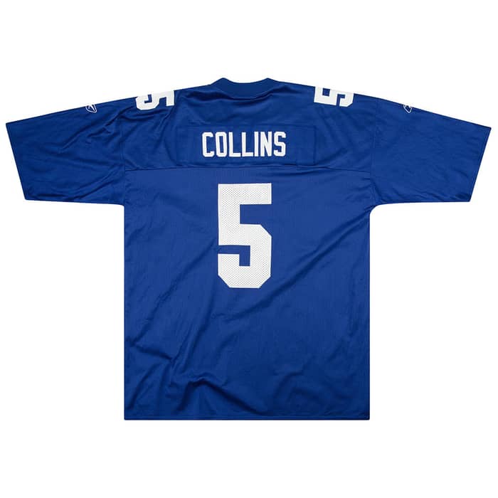 2001 New York Giants Collins #5 Reebok Jersey (Home) XXL