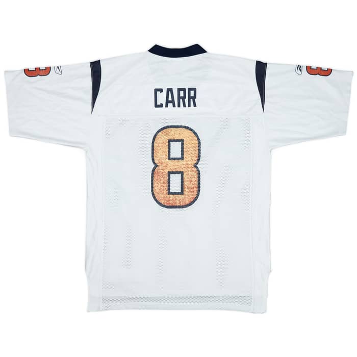 2005-06 Houston Texans Carr #8 Reebok On Field Away Jersey - 3/10 - (L)