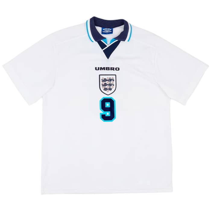 1995-97 England Home Shirt Shearer #9 - 9/10 - (XL)
