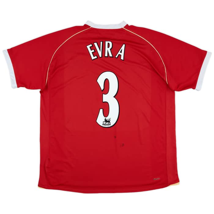 2006-07 Manchester United Home Shirt Evra #3 - 8/10 - (XL)
