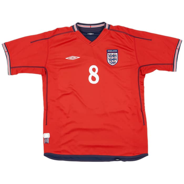 2002-04 England Away Shirt Scholes #8 - 9/10 - (L)