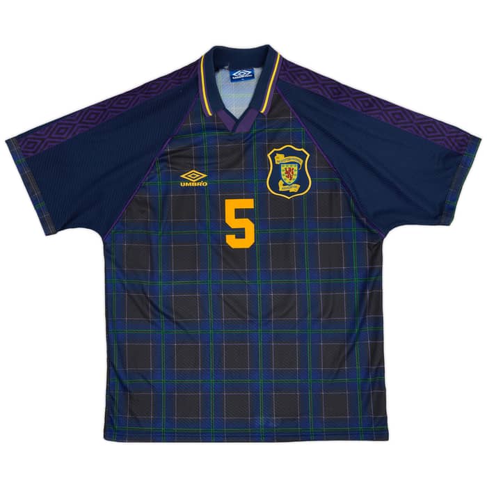 1994-96 Scotland Home Shirt Hendry #5 - 9/10 - (XL)