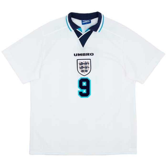 1995-97 England Home Shirt Shearer #9 - 8/10 - (XL)