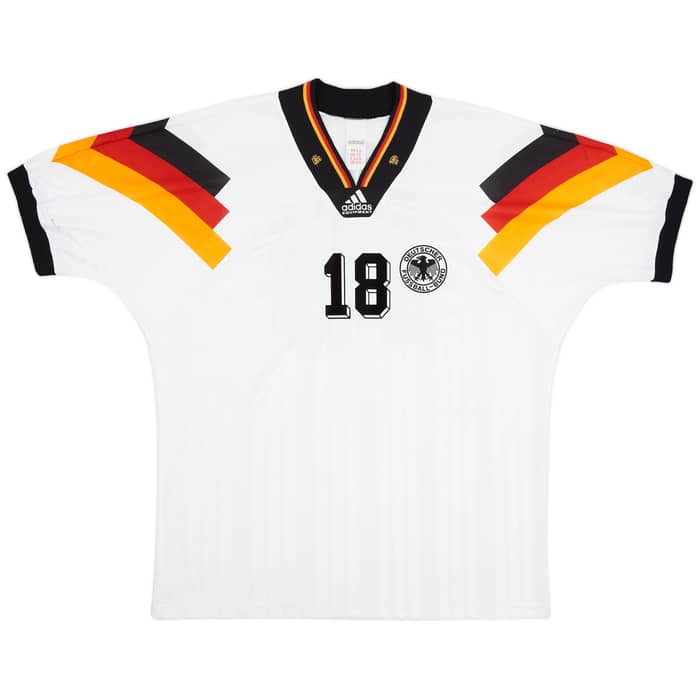 1992-94 Germany Home Shirt Klinsmann #18 - 7/10 - (XL)