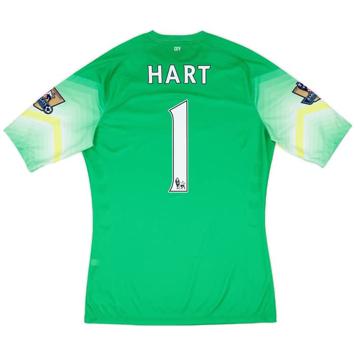 2014-15 Manchester City Match Issue GK S/S Shirt Hart #1