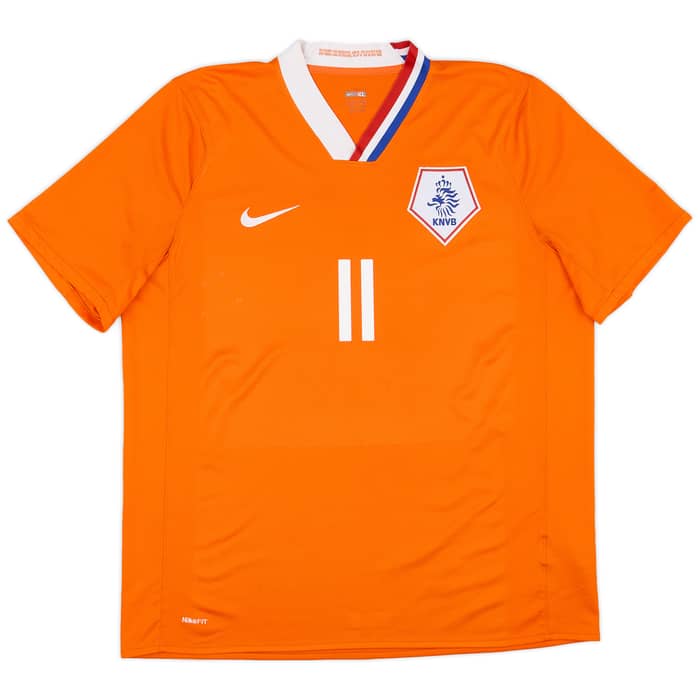 2008-10 Netherlands Home Shirt Robben #11 - 6/10 - (XL)