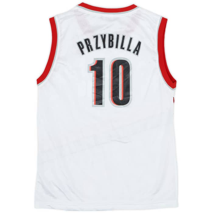 2004-06 Portland Trail Blazers Przybilla #10 Reebok Home Jersey - 9/10 - (L.Boys)