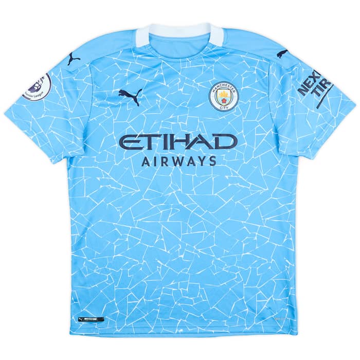 2020-21 Manchester City Home Shirt Stones #5 - 6/10 - (L)