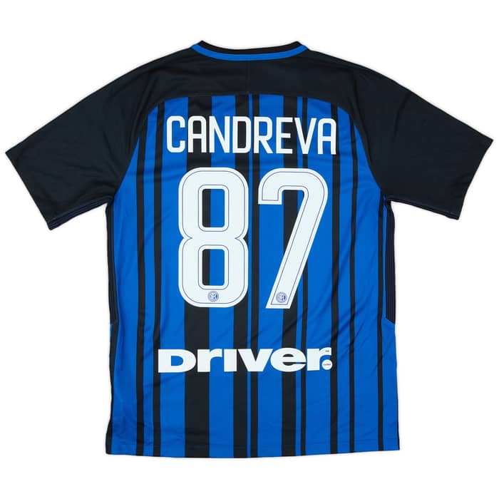 2017-18 Inter Milan Home Shirt Candreva #87 - 9/10 - (M)