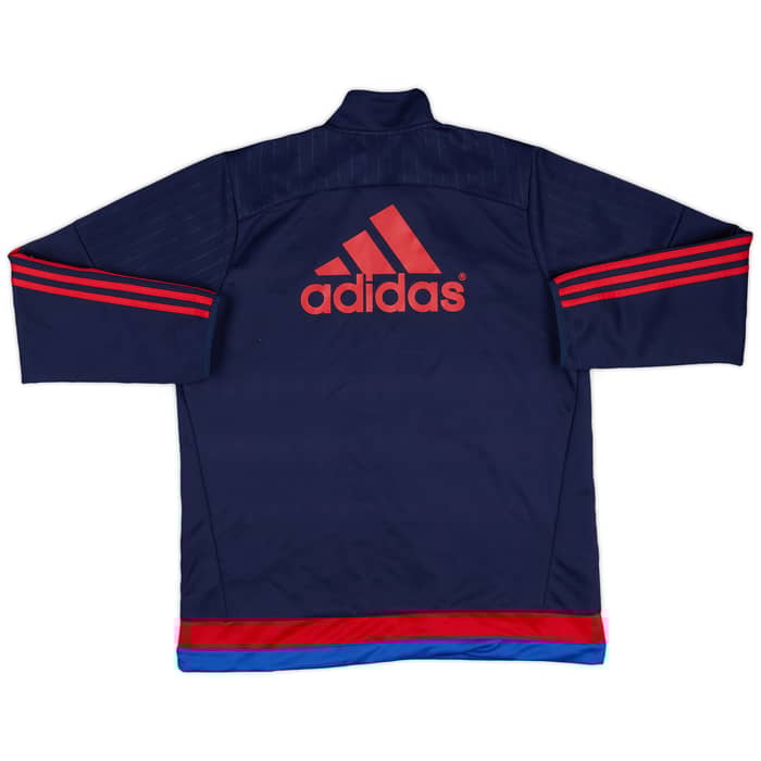 2015-16 Manchester United adidas 1/4 Zip Training Top - 8/10 - (XL)