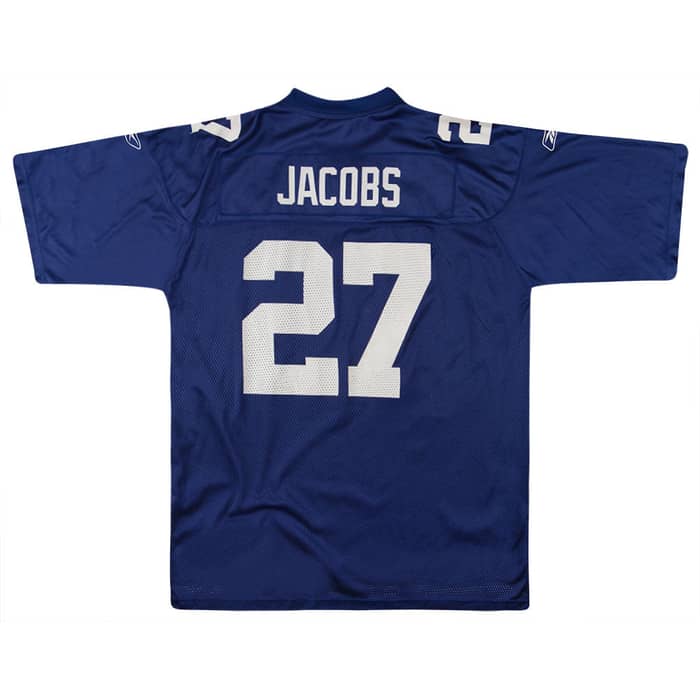 2008 New York Giants Jacobs #27 Reebok On Field Jersey (Home) XXL