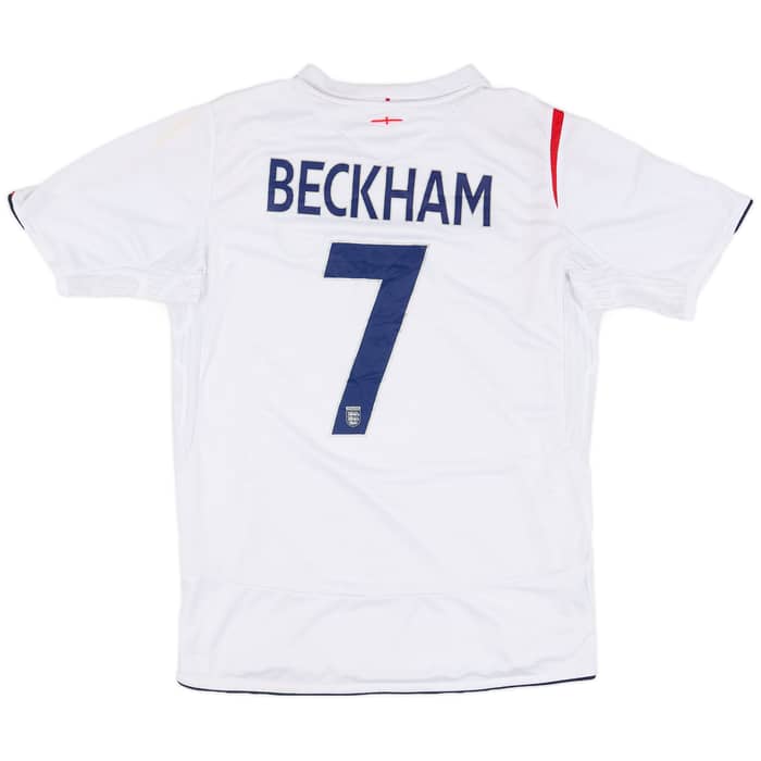 2005-07 England Home Shirt Beckham #7 - 6/10 - (M)