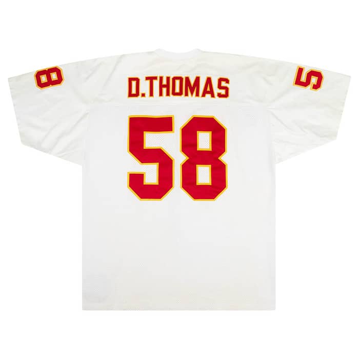 1994 Kansas City Chiefs D. Thomas #58 Authentic Mitchell & Ness Jersey (Away) 3XL